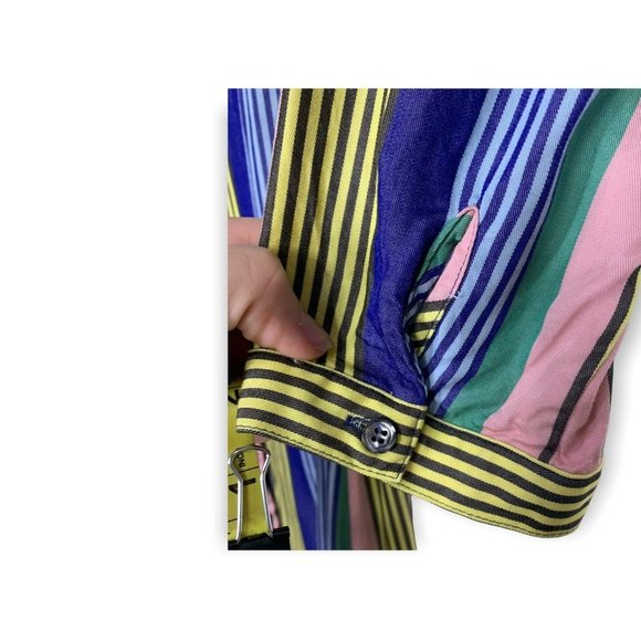 Boden Katina Striped Multicolor Maxi Button Up Shirt Dress Size 4P - Picture 7 of 14
